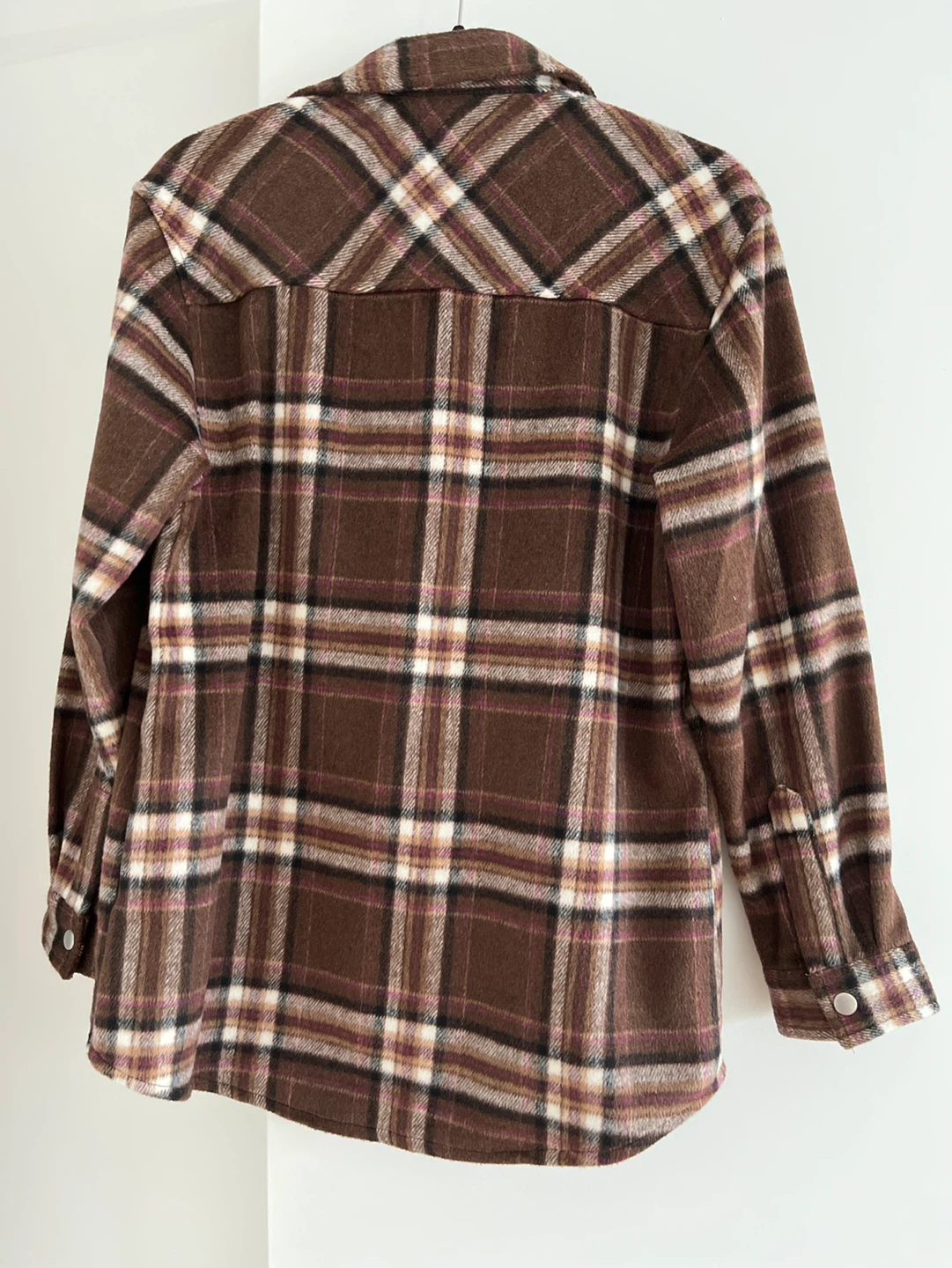 Twik by Simons Brown Plaid Flannel Shirt Jacket - photo 2