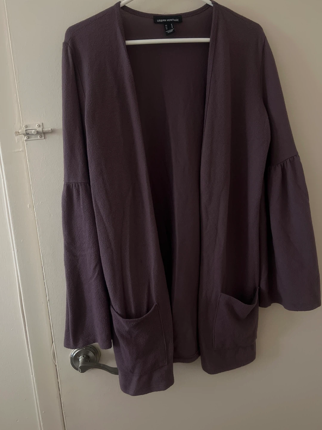 Urban Heritage Purple Bell Sleeve Cardigan - Size M