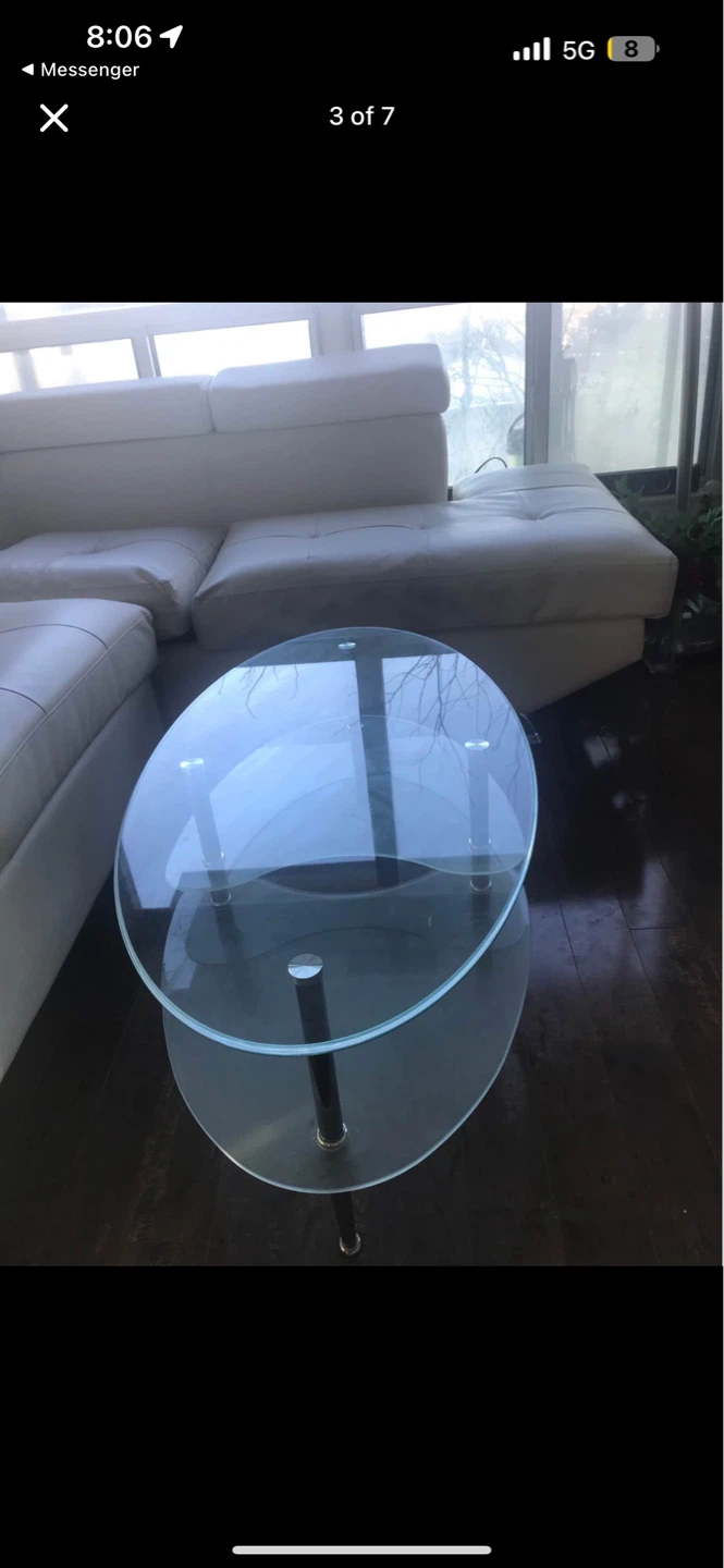 Oval Glass Coffee Table - photo 2