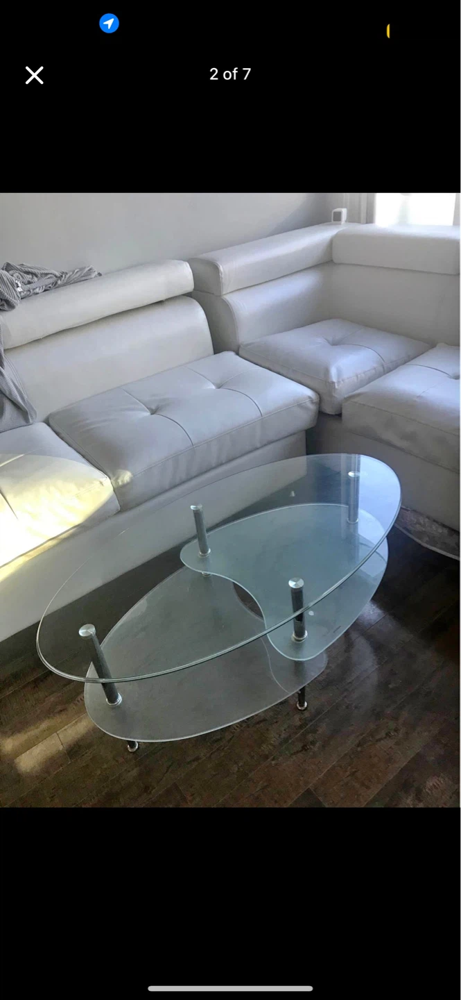 Oval Glass Coffee Table - photo 3