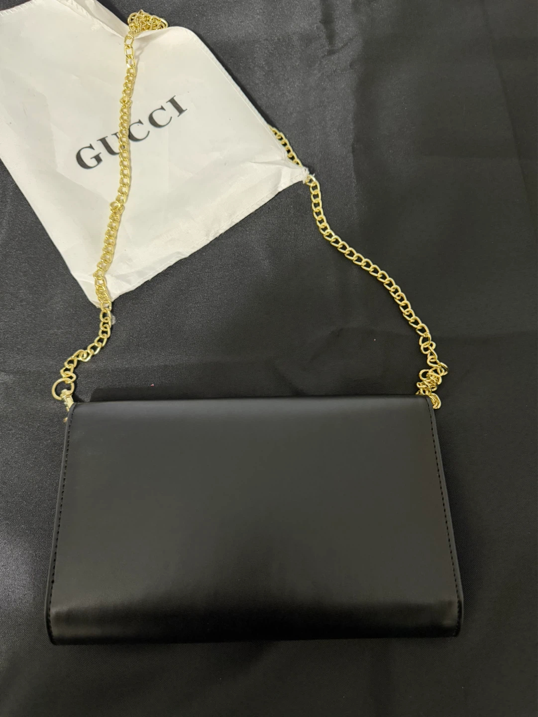 Black PU Leather Horsebit Chain Wallet - photo 4