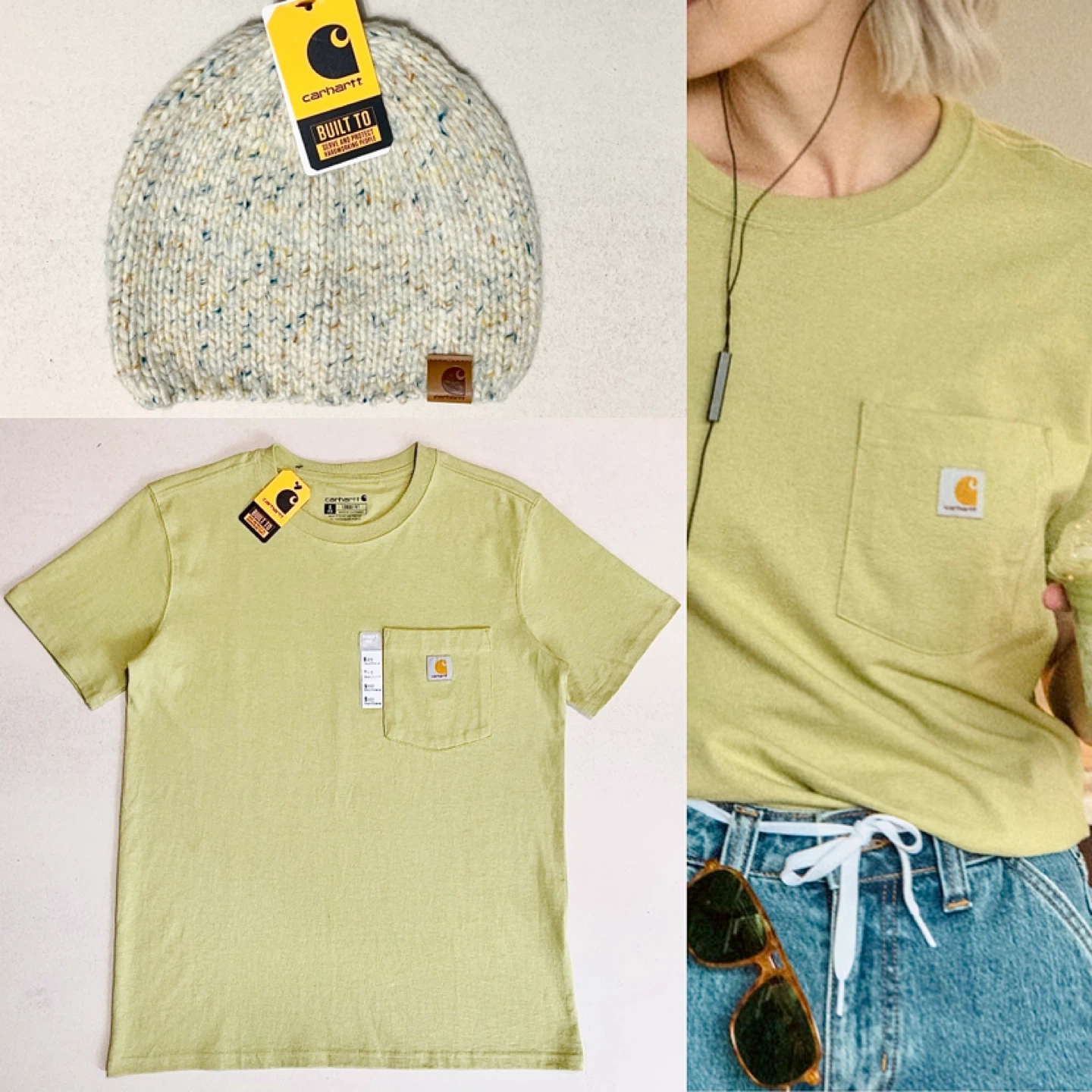 Carhartt Womens/Girls Pocket T-Shirt or Knit Beanie Hat  NEW - photo 5
