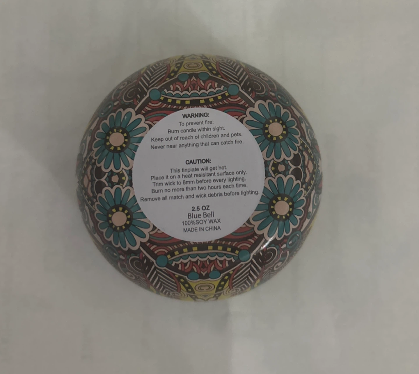 Blue Bell Candle 2.5 oz Tin - photo 5
