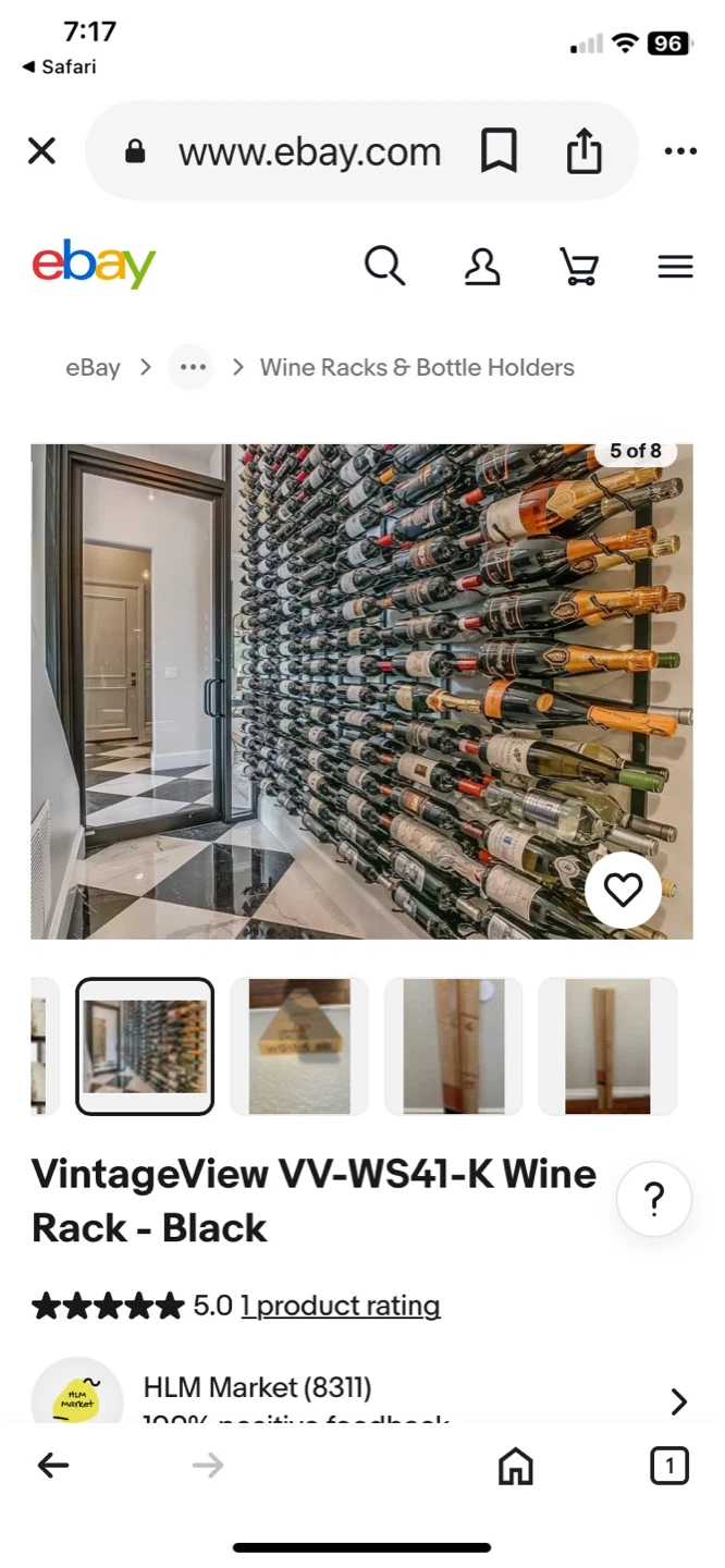 VintageView VV-WS41-K Wine Rack - Black - photo 5