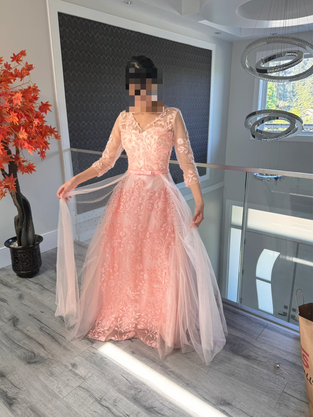Pink Lace Formal Gown/ Prom - photo 2