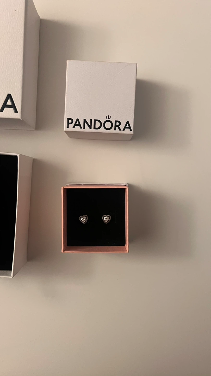 Pandora Heart Stud Earrings