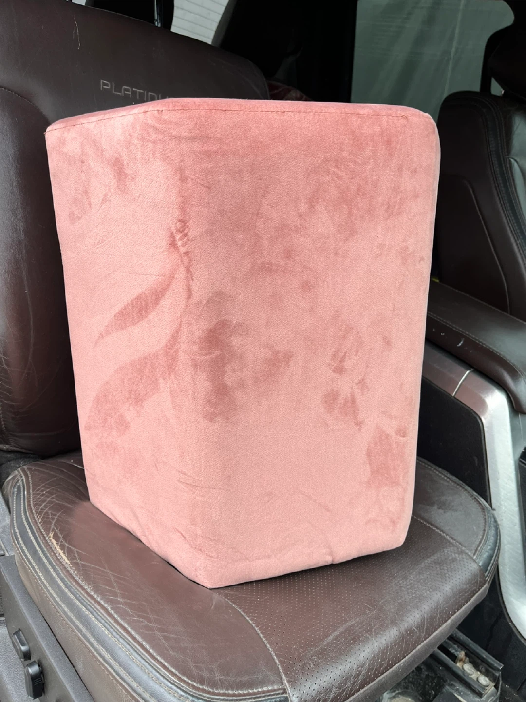 Pink Velvet Hexagonal Ottoman - photo 2