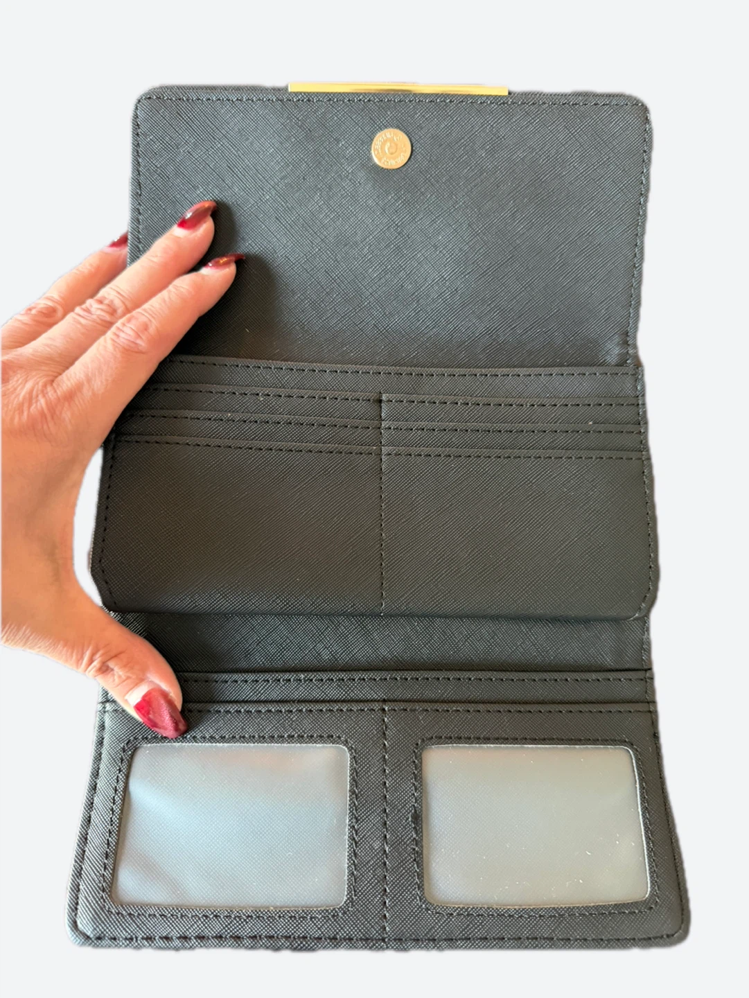 Gucci Black Monogram Bi-Fold Wallet with Green and Red Stripe - photo 3