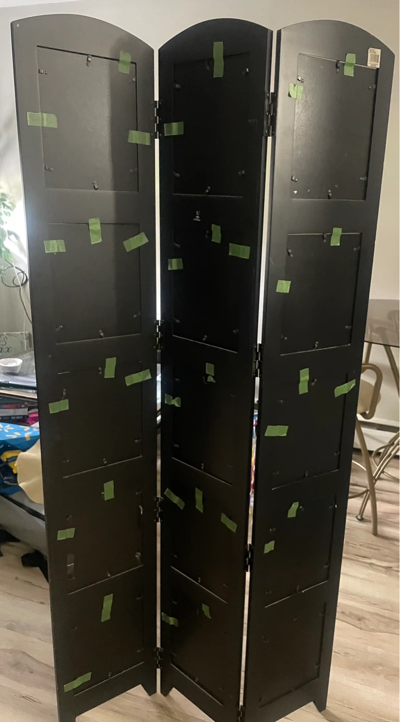 Black 3-Panel Folding Photo Display - photo 2