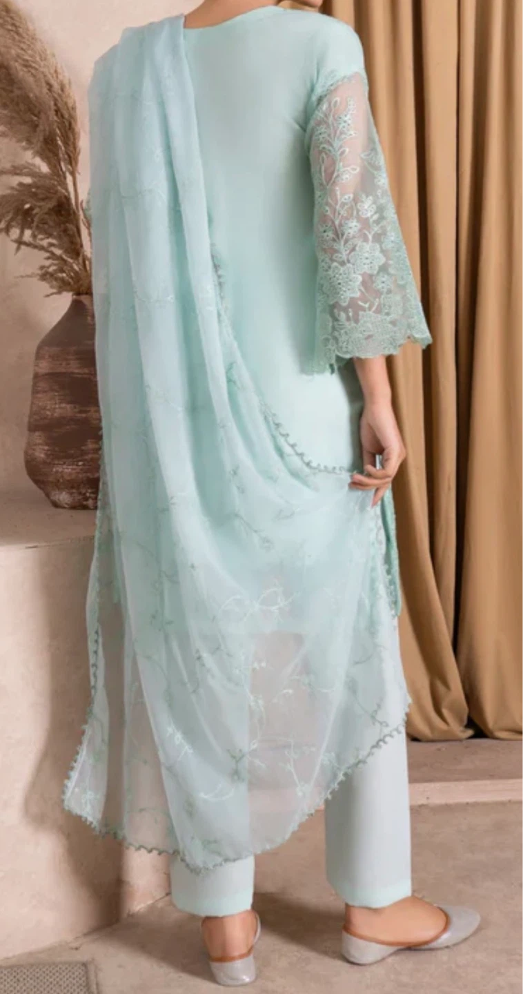 Women's Mint Green Embroidered 3-Piece Suit - photo 2