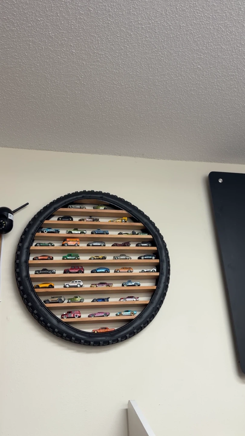 Wall Mounted Display Shelf with Miniature Cars