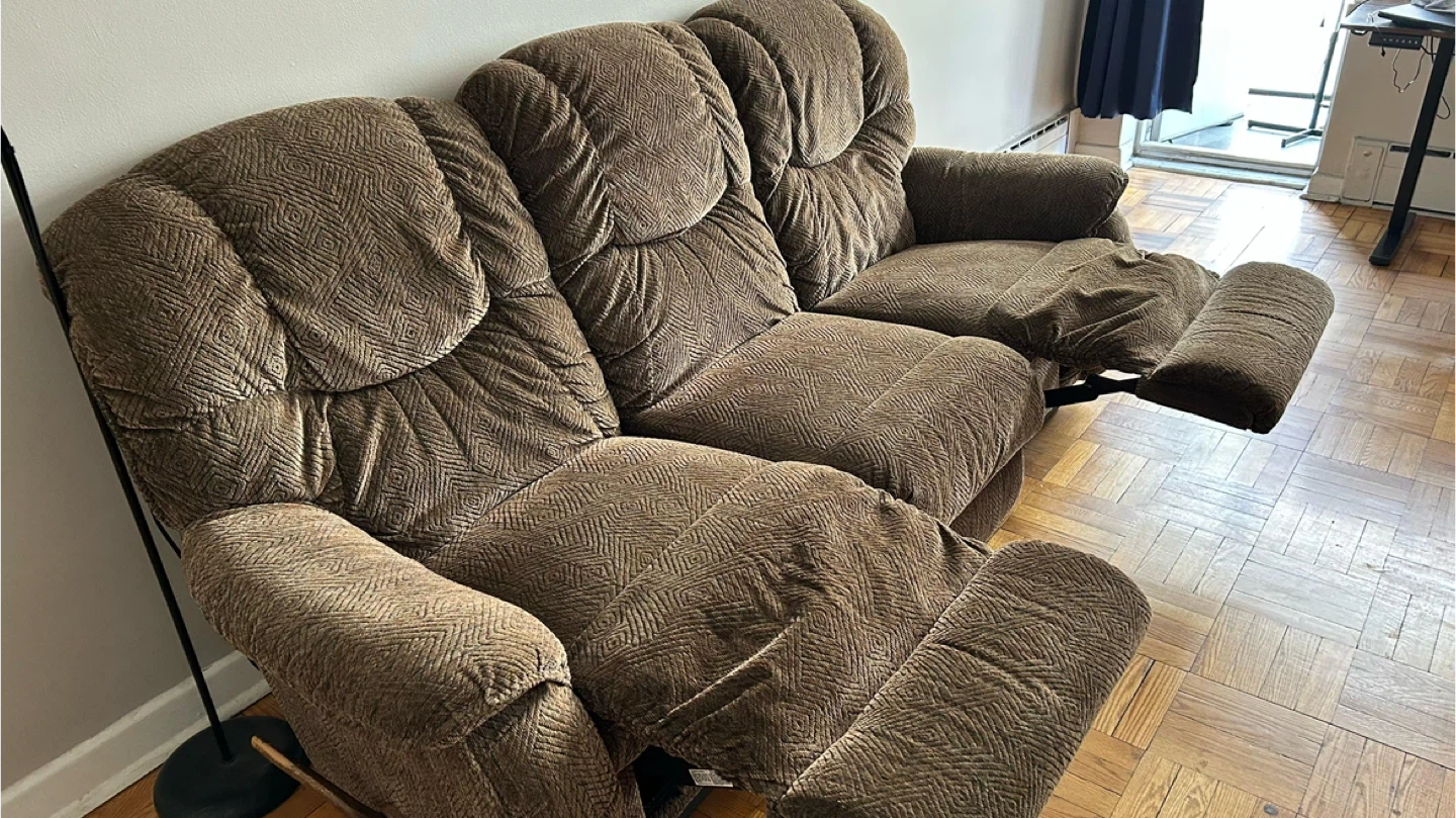 Brown Reclining Sofa - photo 2