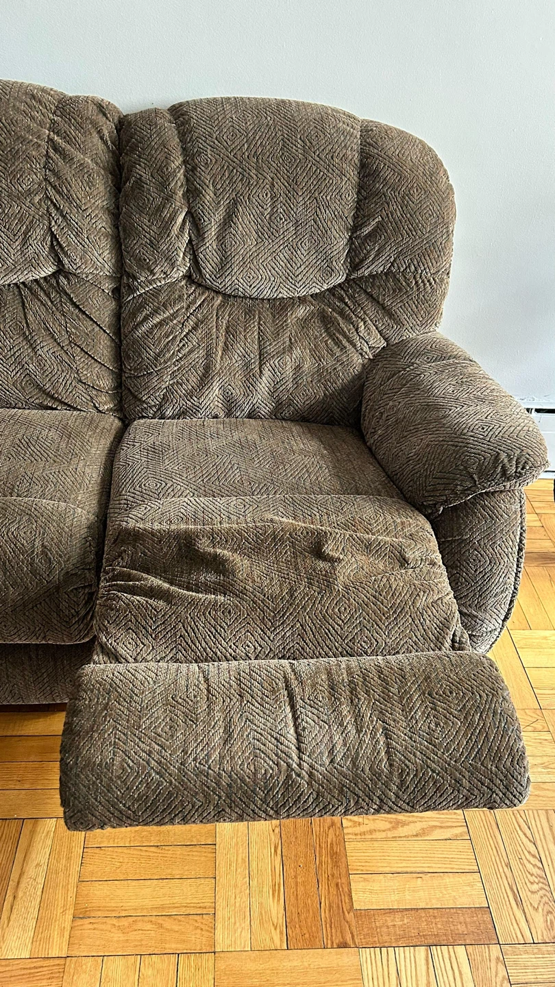 Brown Reclining Sofa - photo 3