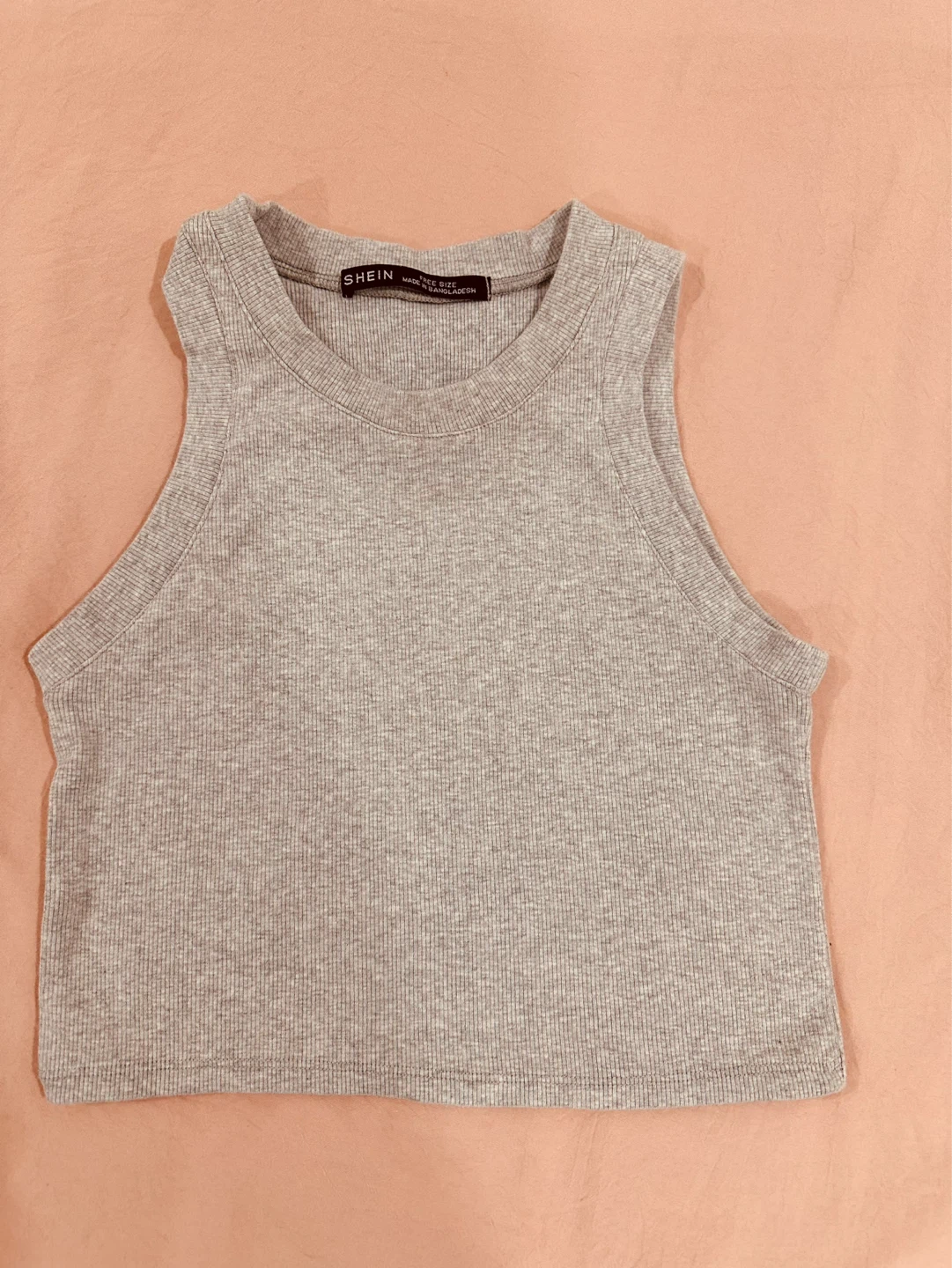 Buy 1 take 1 SHEIN Ribbed Tank Top - Grey