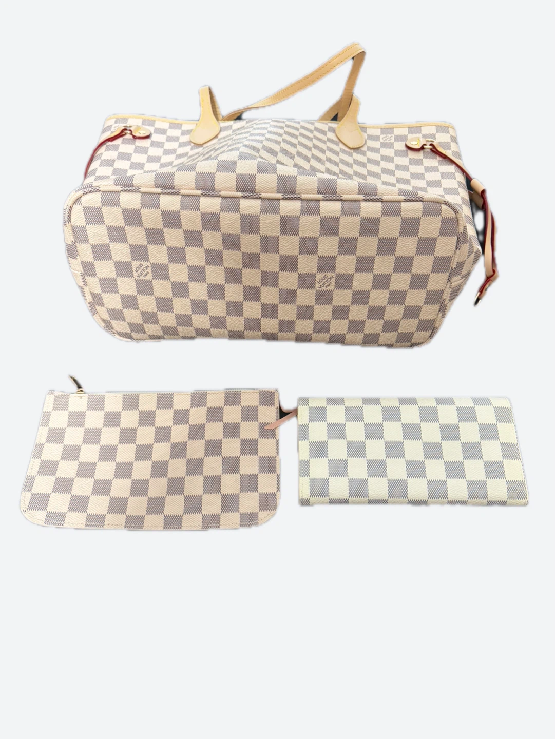 LV Damier Neverfull MM Tote Bag with Pouch - photo 2