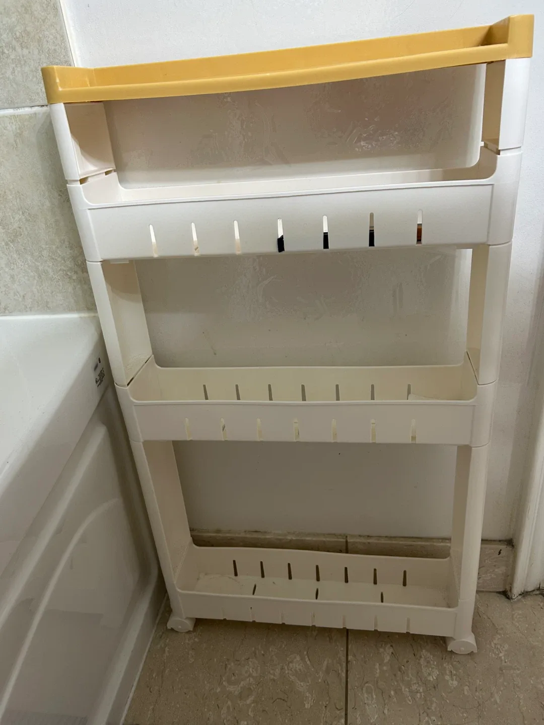 3-Tier Slim Storage Cart with Wheels (9cm width)