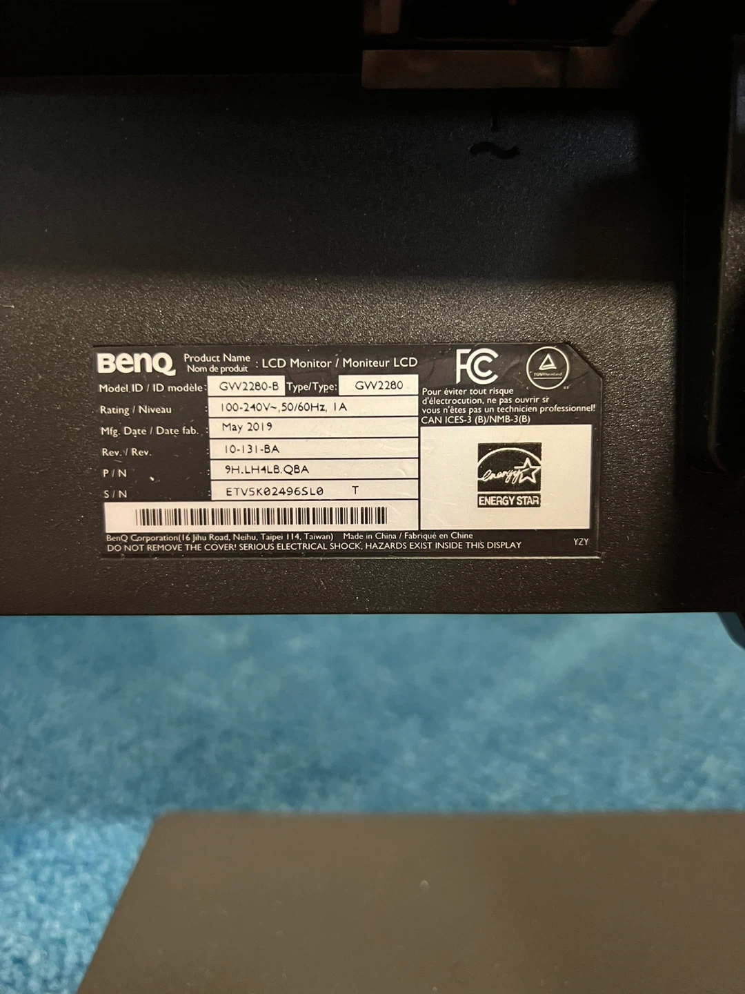 BenQ 22” GW2280 LCD Monitor - photo 3