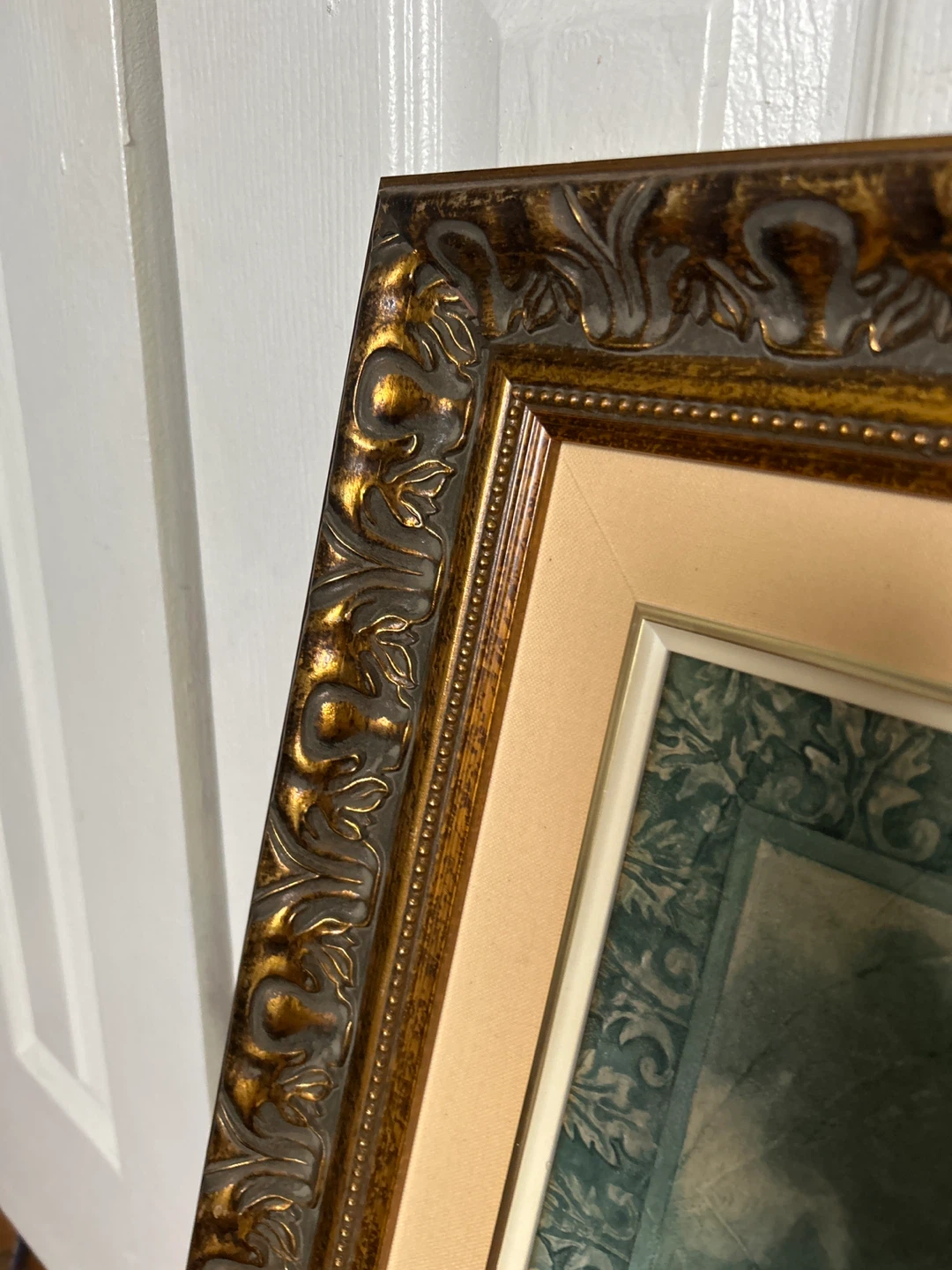 Ornate Gold Toned Frame. Framed Floral Art Print - Daffodils - photo 2