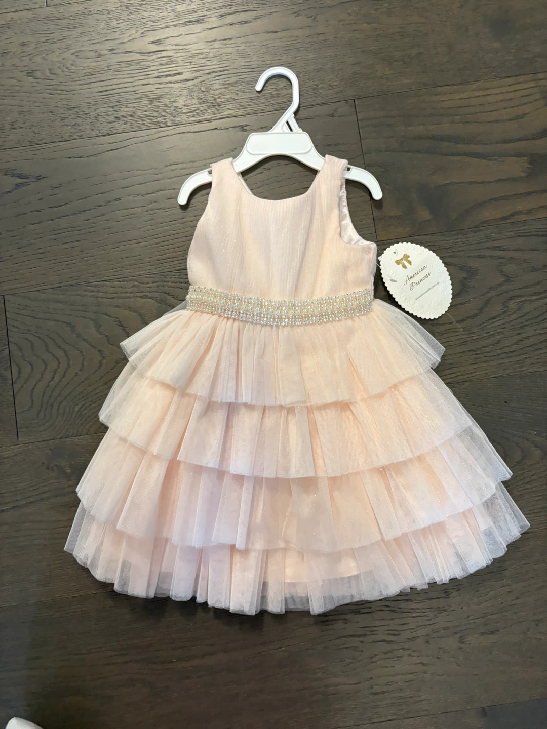 Girls pink ruffled dress sz 2T NWT ret $150USD