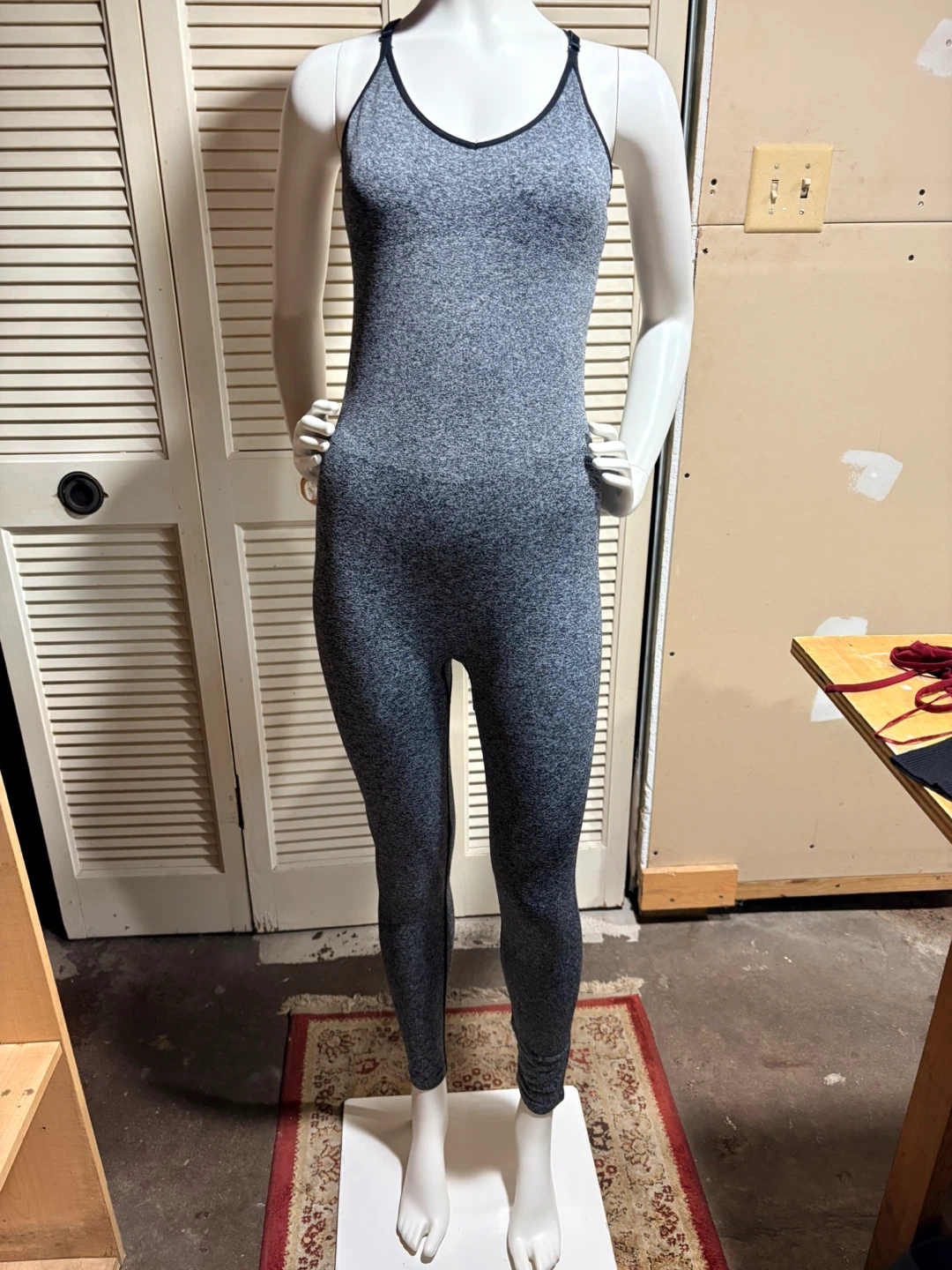 PINK Gray Seamless Jumpsuit