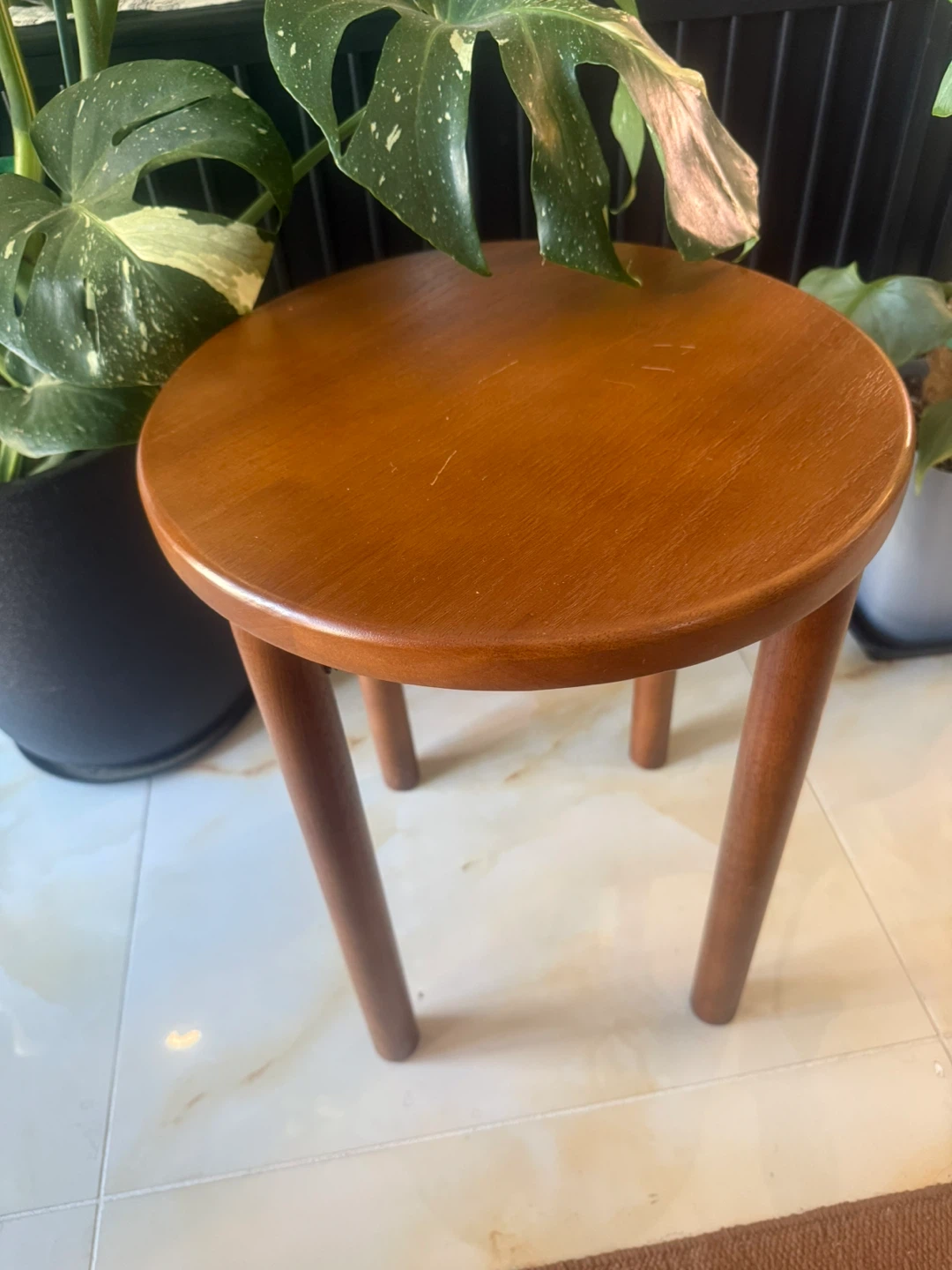 Rubber Wood Stool Plant Stand - photo 5