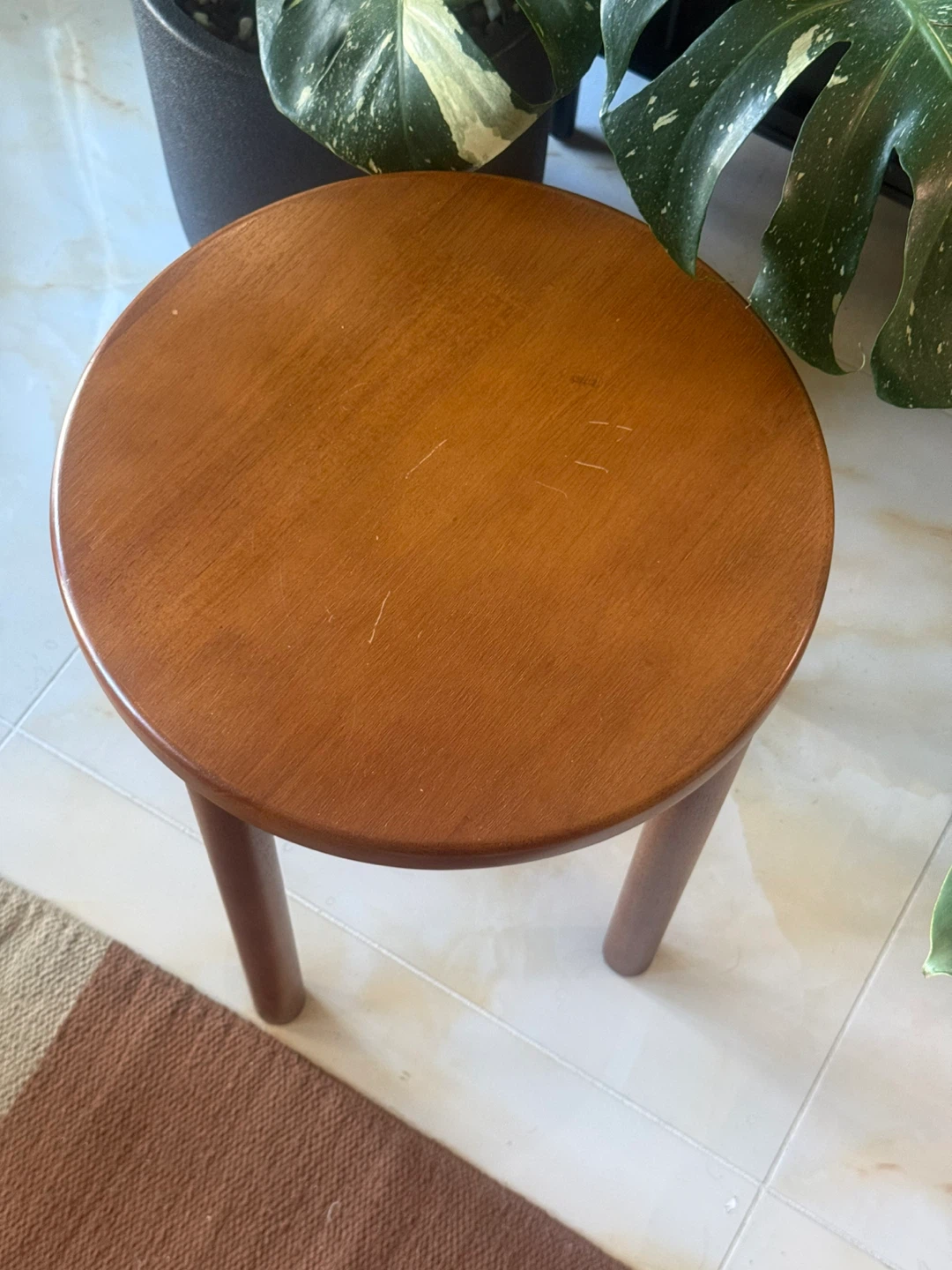 Rubber Wood Stool Plant Stand - photo 3