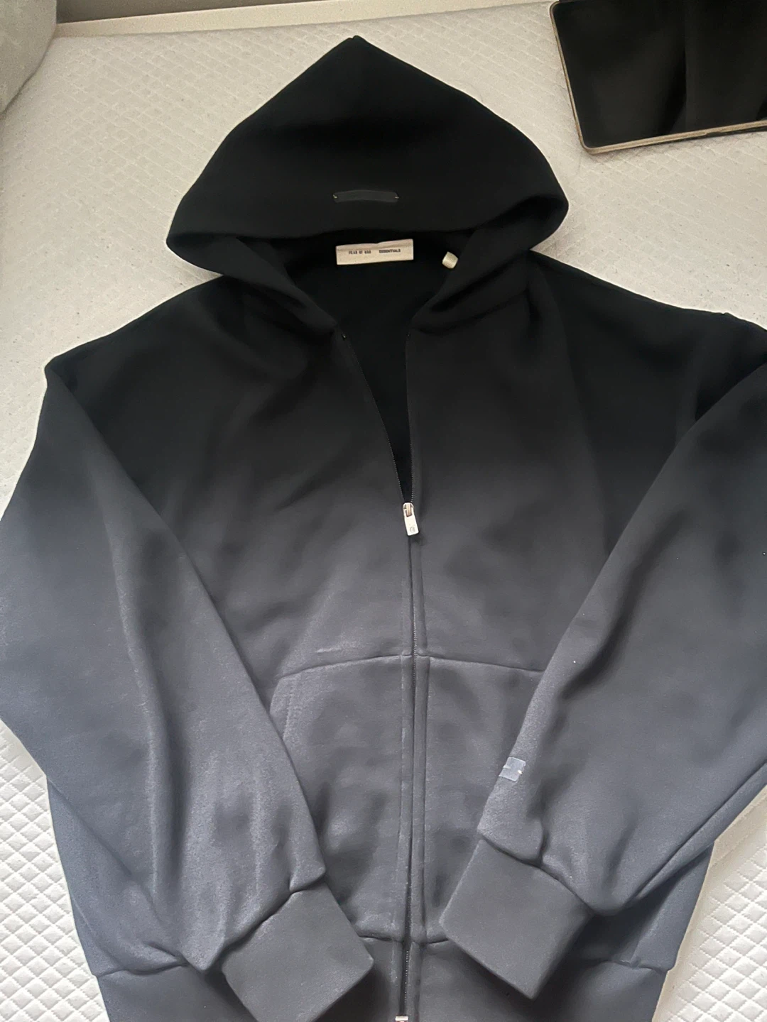Essentials Black Zip-Up