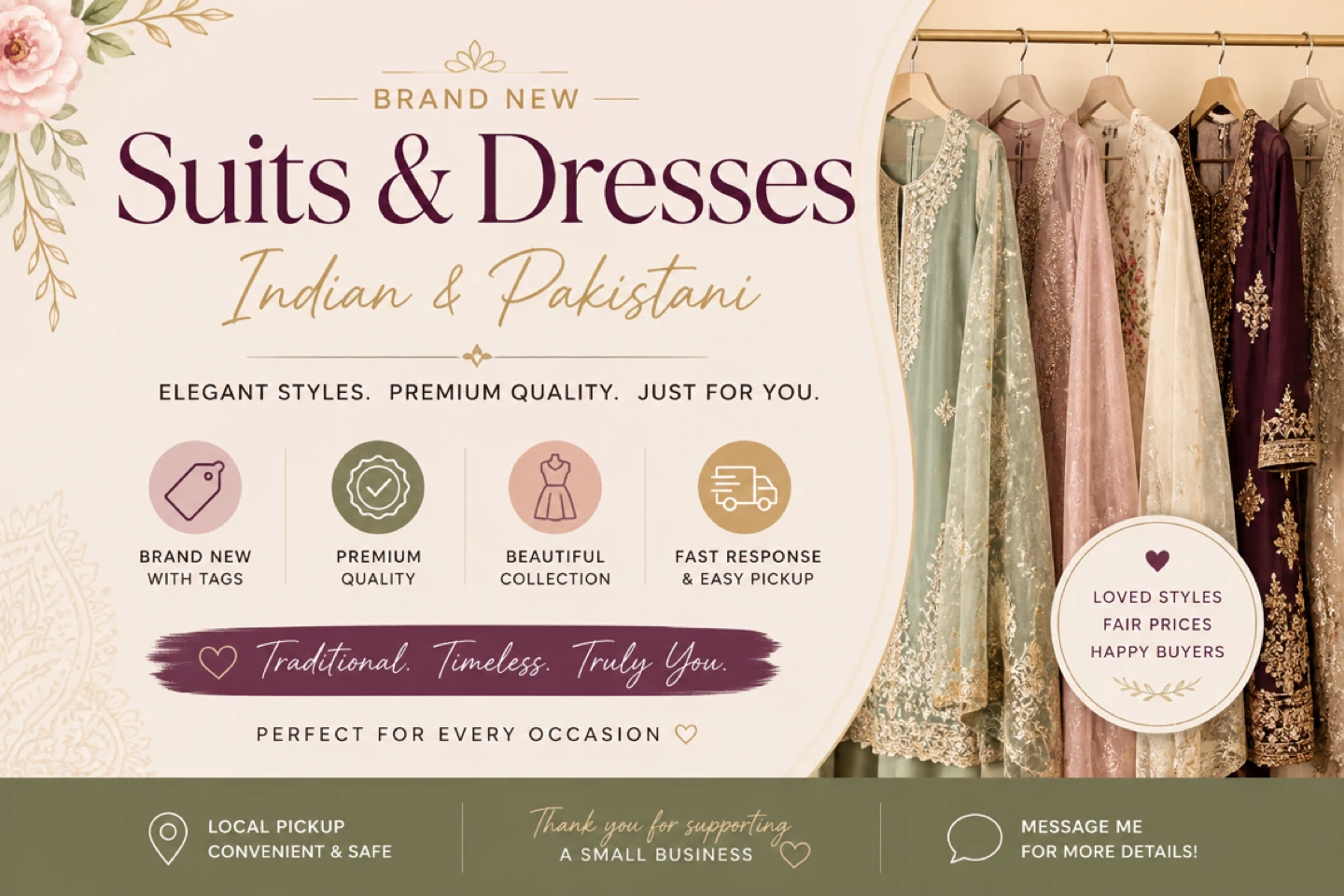 Brand New Indian & Pakistani Suits & Dresses