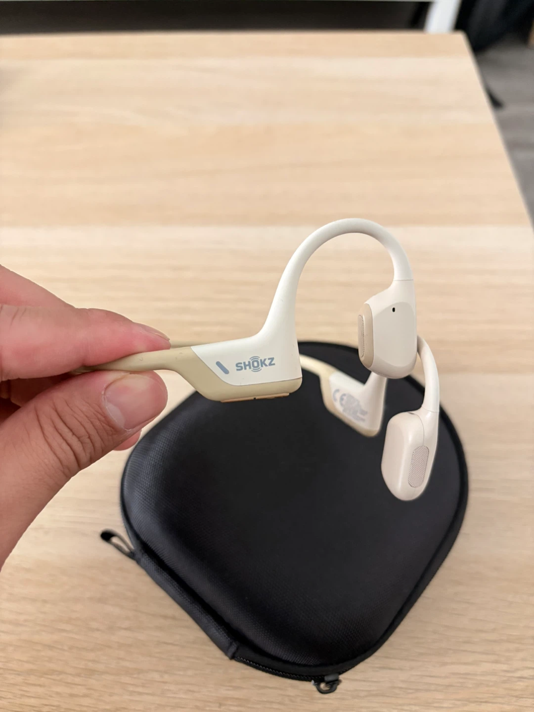 Shokz OpenRun Bone Conduction Headphones Beige - photo 3