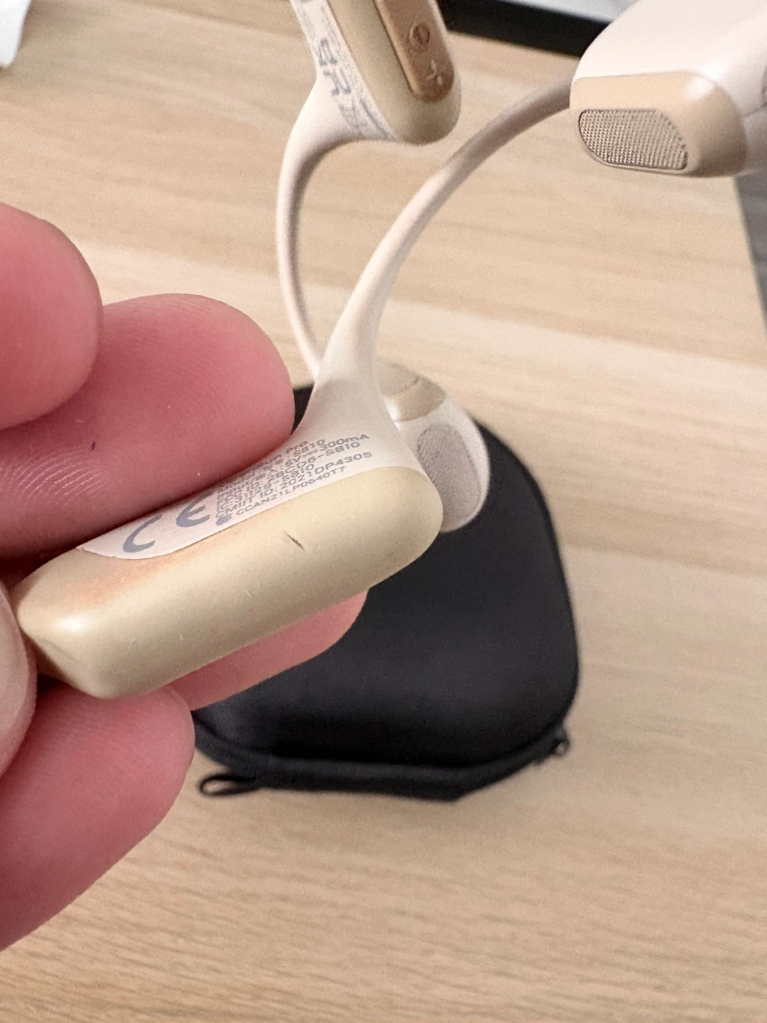 Shokz OpenRun Bone Conduction Headphones Beige