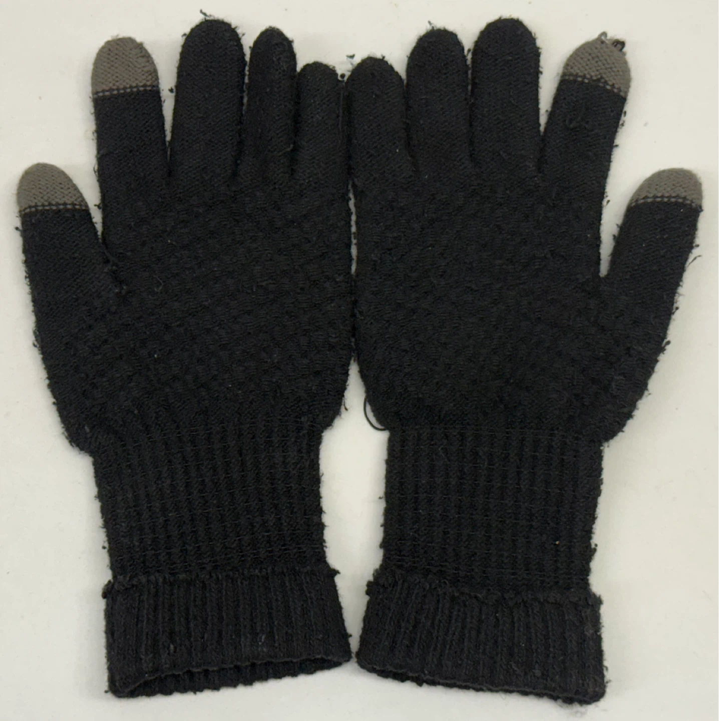 Black Touchscreen Knitted Gloves - photo 2