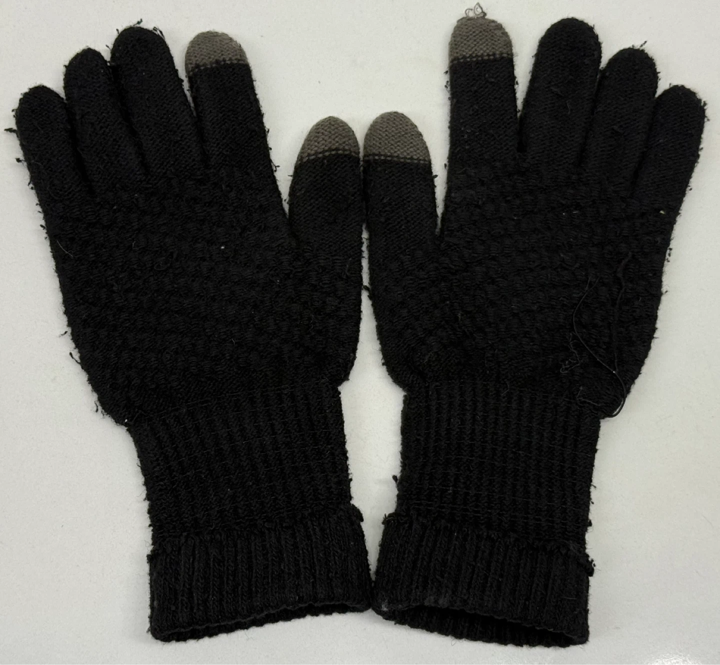 Black Touchscreen Knitted Gloves