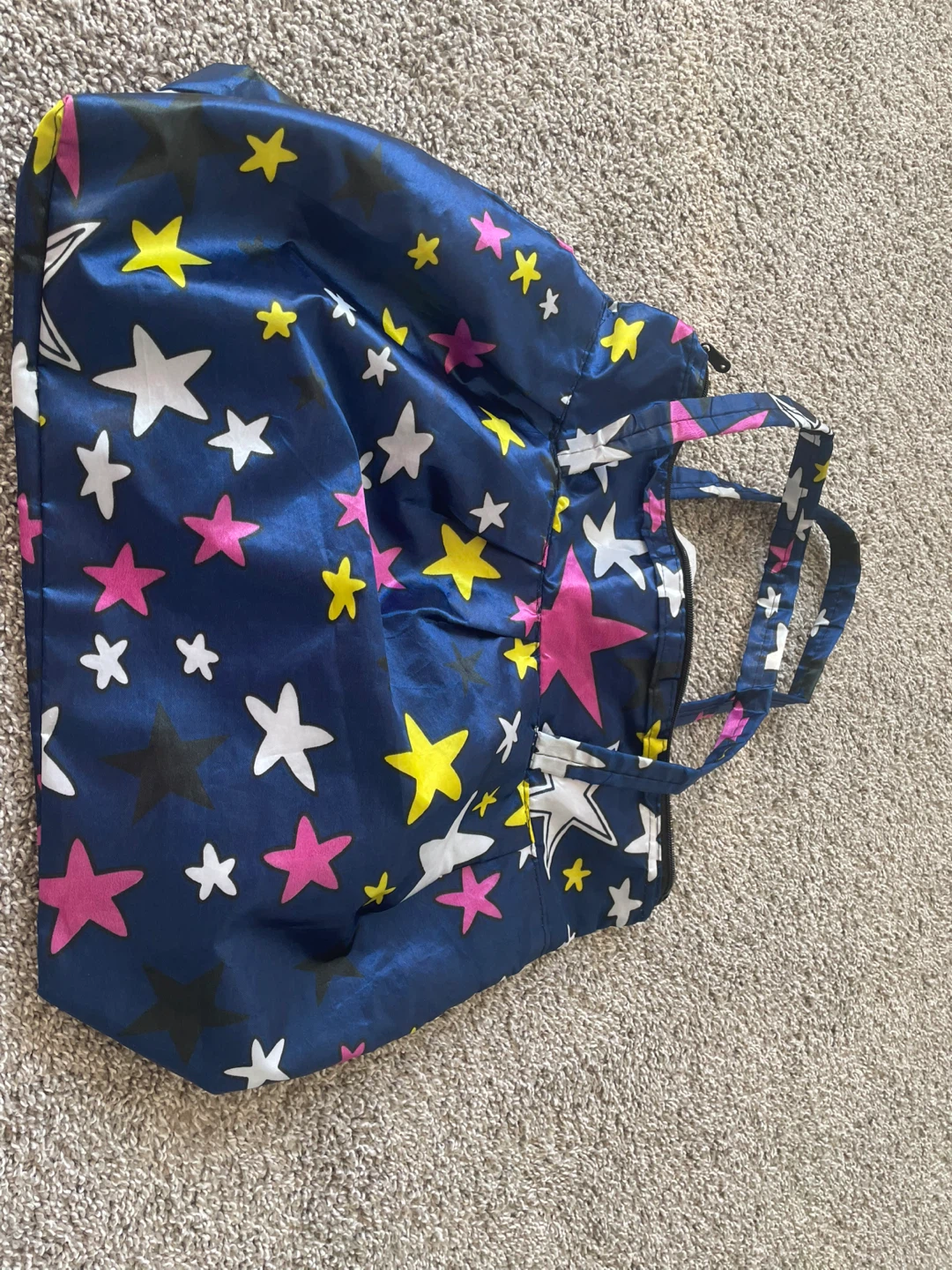 Blue Star Print Tote Bag