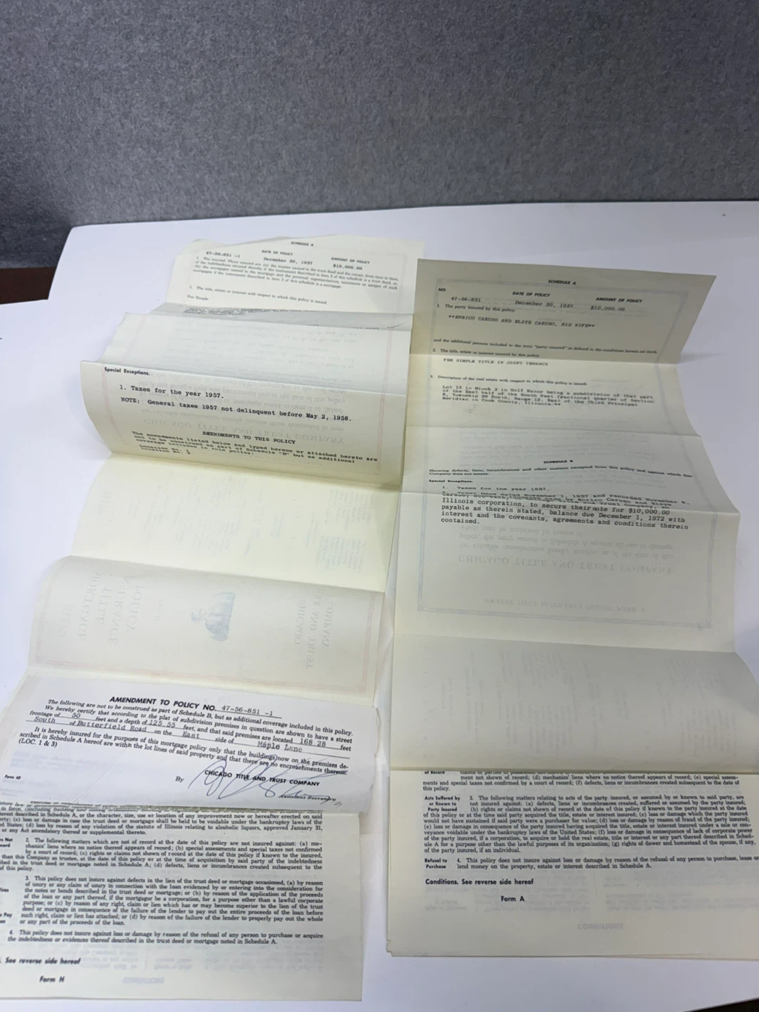 Vintage Chicago Title & Trust Co Insurance Policy Paper Ephemera - photo 5