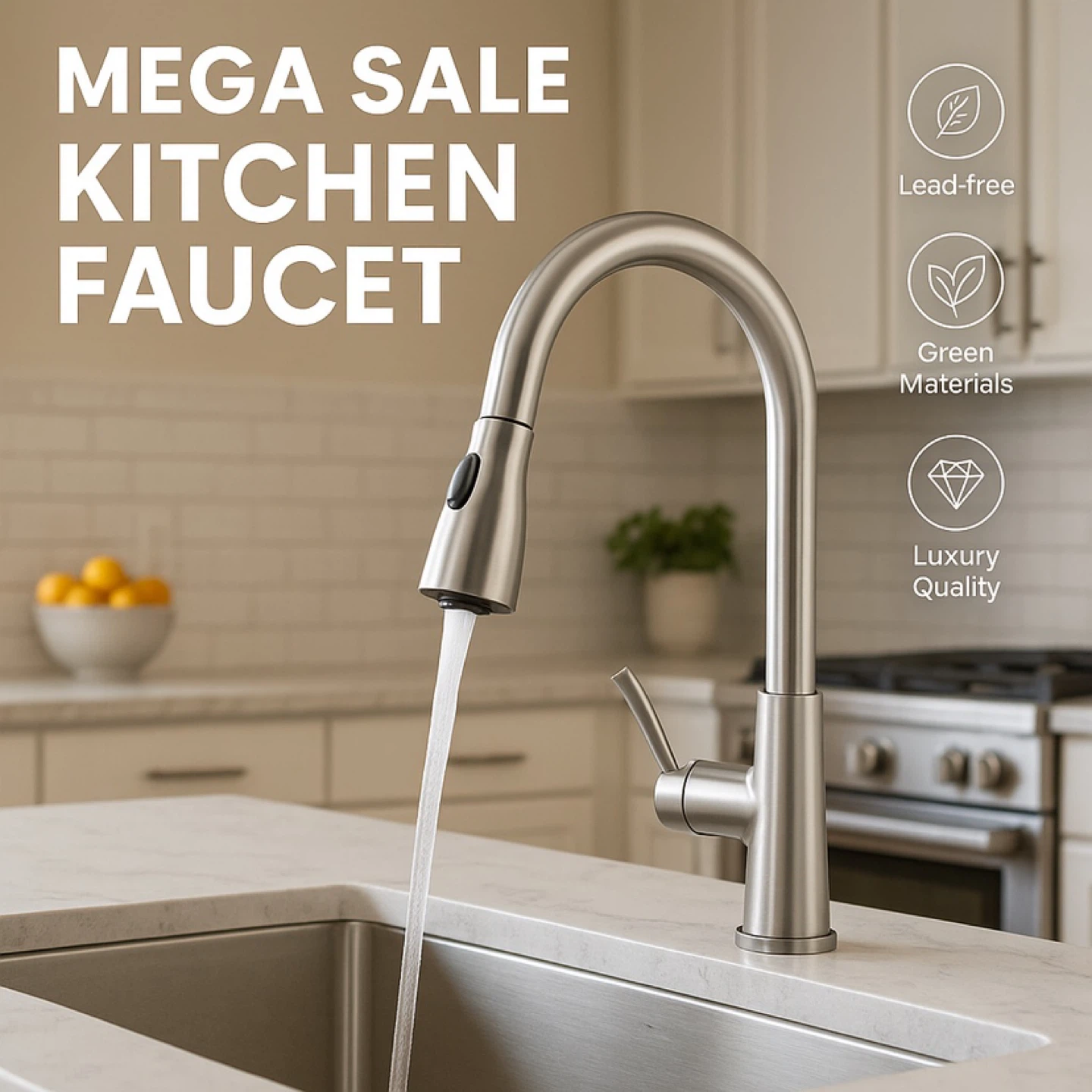 Pull-Down Kitchen Faucet - Brushed Nickel