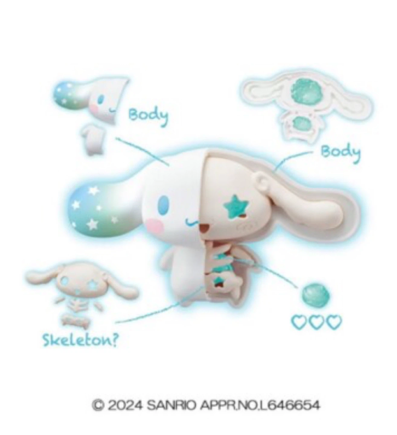 Sanrio Cinnamoroll Half Skeleton Figure