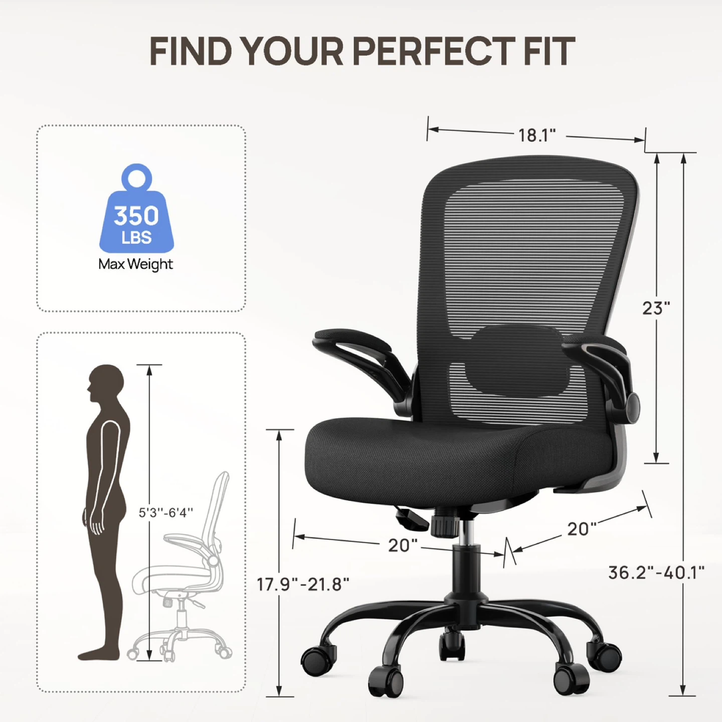 Ergonomic Desk Chair with Adjustable Lumbar Support - photo 2