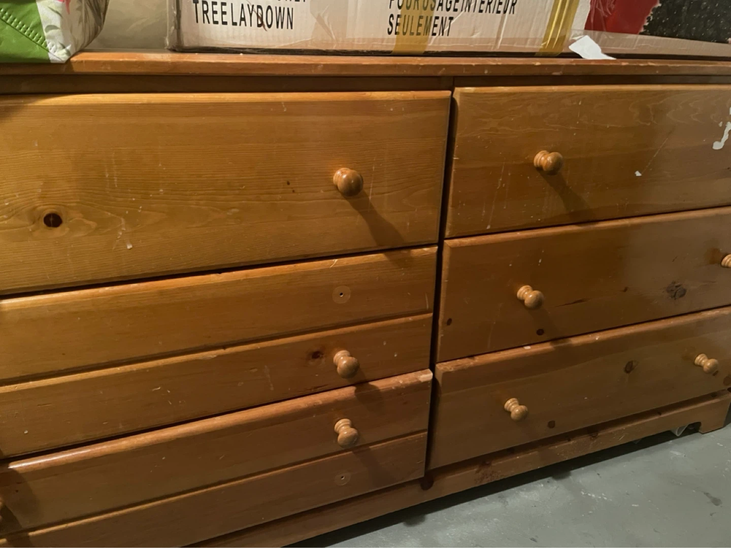 Wooden 6-Drawer Dresser