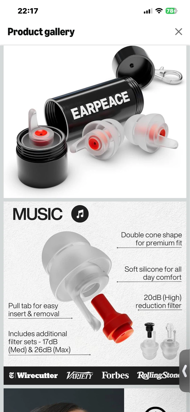 Earpiece Music Professional Earplugs with Case
