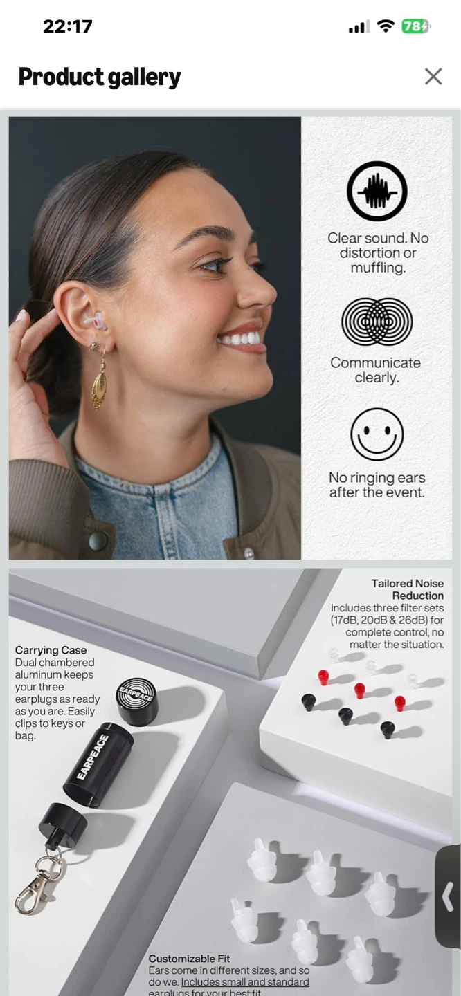 Earpiece Music Professional Earplugs with Case - photo 2