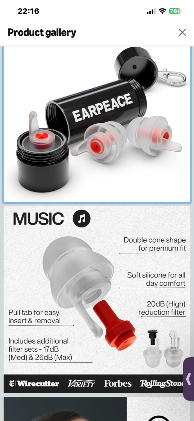 Earpiece Music Professional Earplugs with Case - photo 3