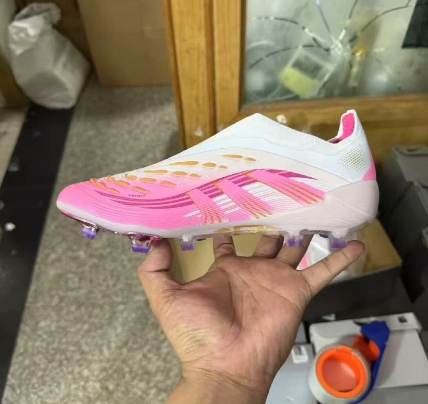 Adidas Predator Soccer Cleats Pink White - photo 2