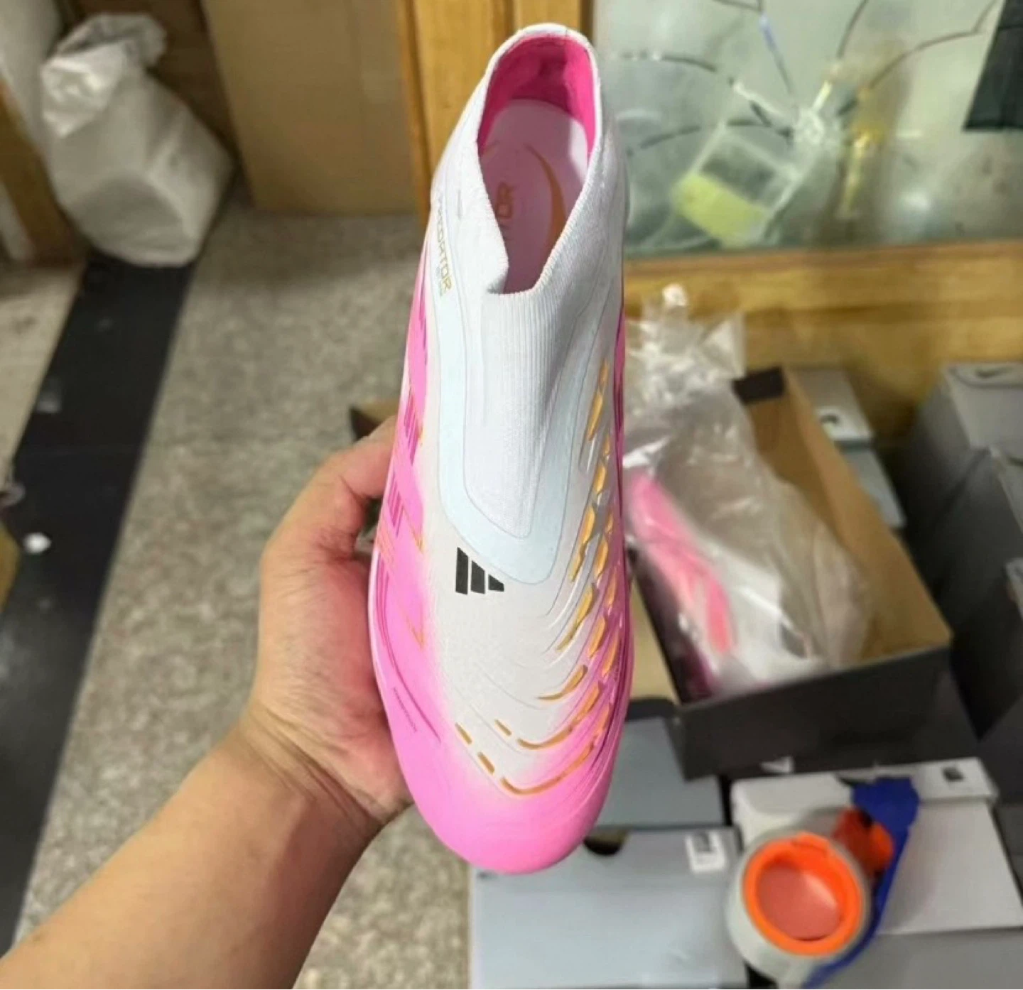 Adidas Predator Soccer Cleats Pink White - photo 3