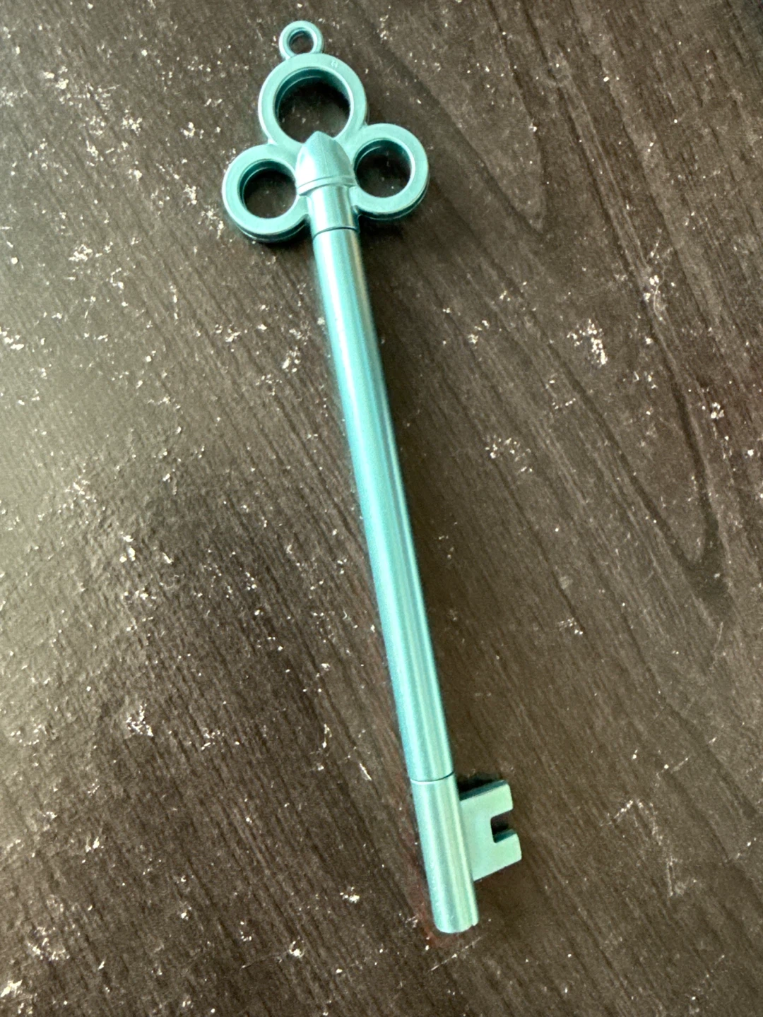 Teal Key Shaped Pen