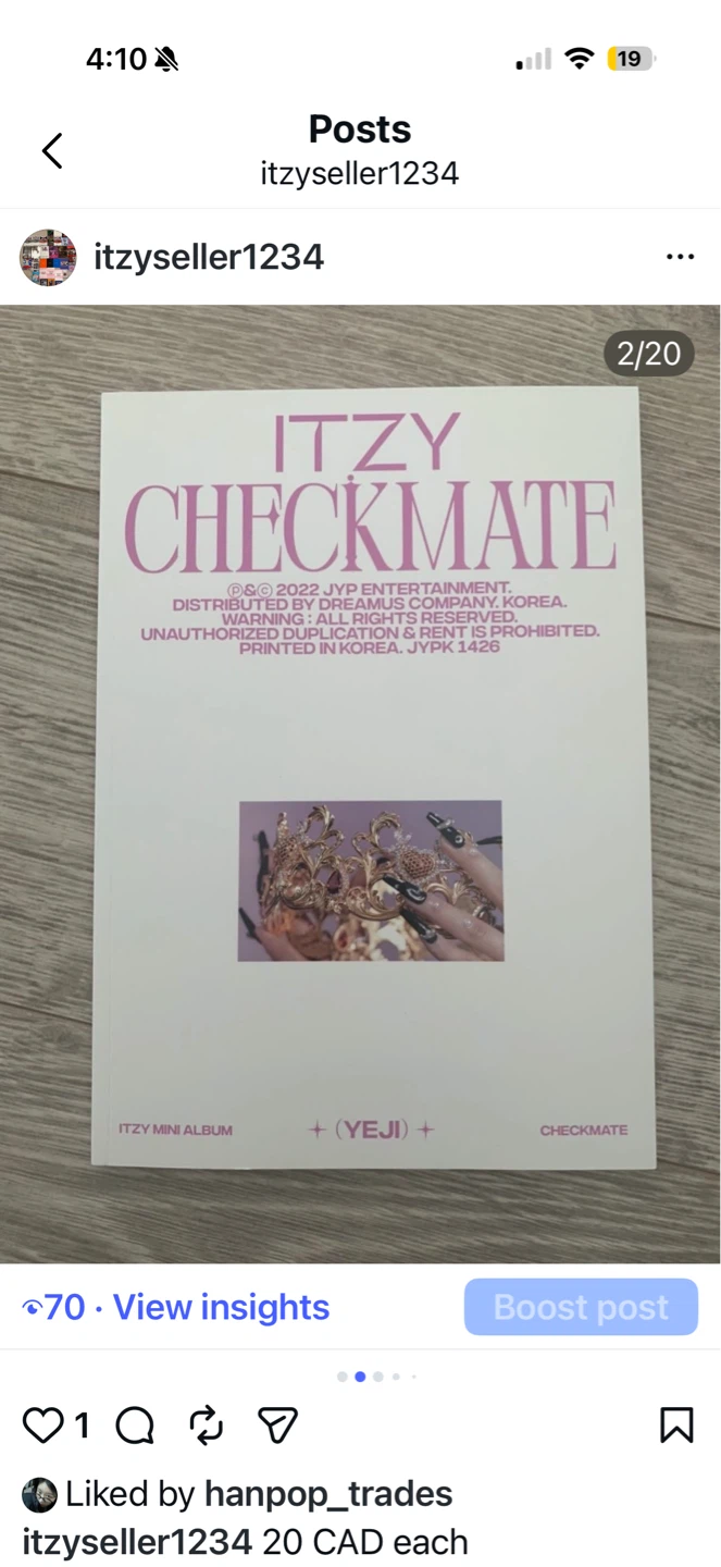 ITZY CHECKMATE & KILL MY DOUBT & GOLD ITZY K-pop Mini Albums - photo 2