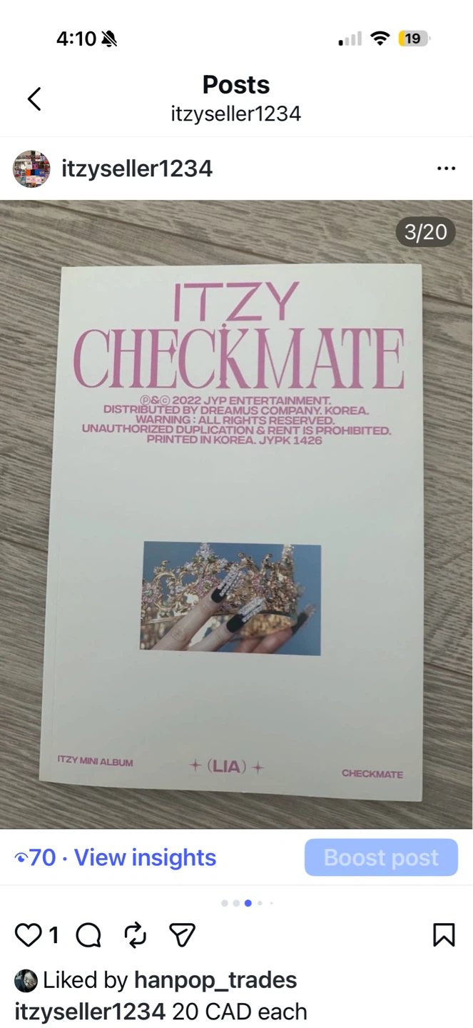 ITZY CHECKMATE & KILL MY DOUBT & GOLD ITZY K-pop Mini Albums - photo 3