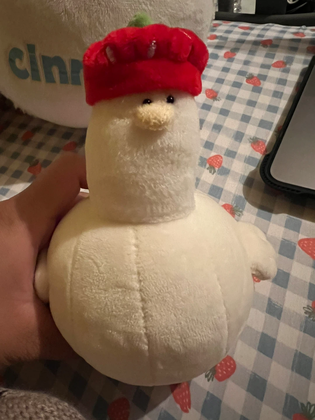 Plush duck and pusheen