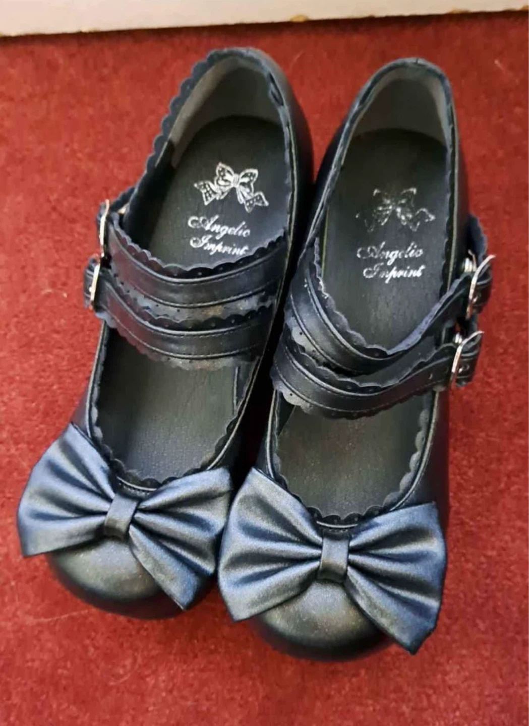 Angelic Black Mary Jane Shoes Size 36 - photo 4