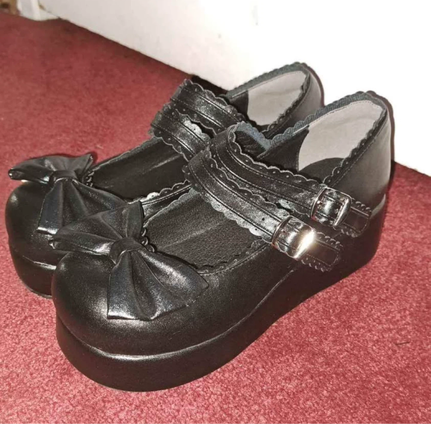 Angelic Black Mary Jane Shoes Size 36 - photo 5