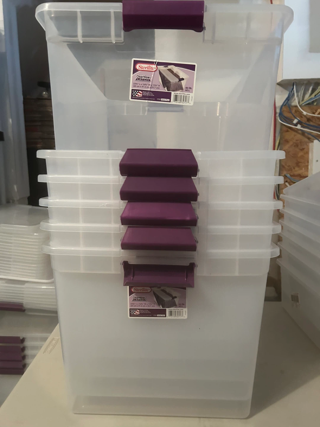 Sterilite ClearView Latch Storage Bin 66 Qt